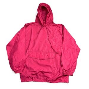 Vintage 90s Gap Jacket Mens Large Red Nylon Hooded Anorak Windbreaker